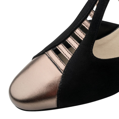 Werner Kern Femmes Chaussures de Danse Pippa - Obermaterial: Suéde/Cuir Noir/Antique - Pointure: EU 37 1/3