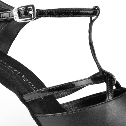Portdance Women´s dance shoes PD121 - Black Leather - 6 cm Flare (Large) - Size: EUR 40