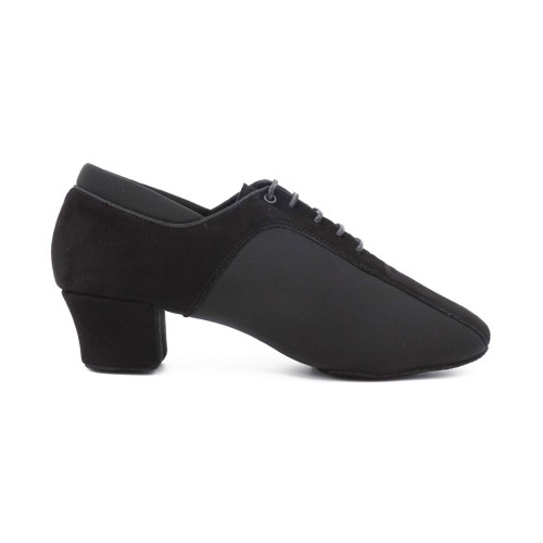Portdance Hommes Latine Chaussures de Danse PD015 - Nubuck Noir - 4,5 cm Latine - Pointure: EUR 45