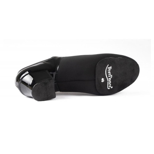Portdance Heren Latin Dansschoenen PD015 - Lak Zwart - 4,5 cm Latin - Grootte: EUR 42