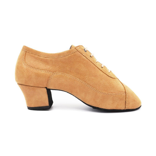 Portdance Ladies Practice Shoes PD705 - Suede Camel - Size: EUR 39
