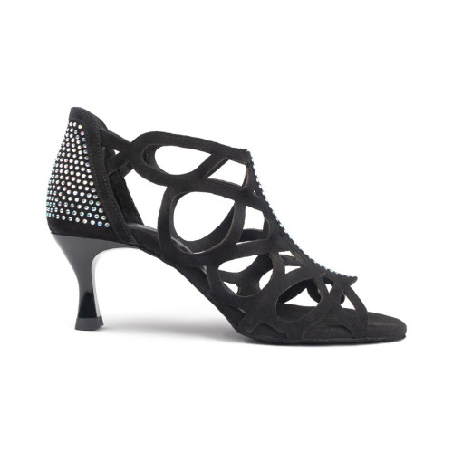 PortDance Mulheres Sapatos de Dança PD814 - Nobuk Preto - 5 cm