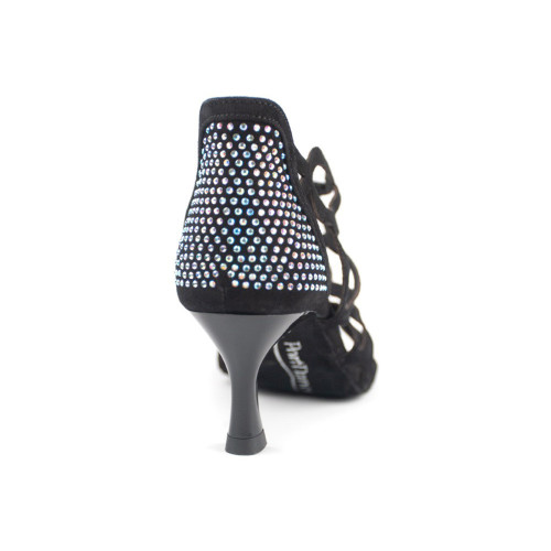 Portdance Femmes Chaussures de Danse PD814 - Nubuck Noir - 5 cm Flare (klein) - Pointure: EUR 38