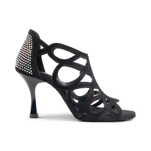 PortDance Mulheres Sapatos de Dança PD814 - Nobuk Preto - 7 cm