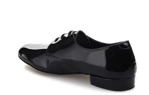 Rummos Homens Ballroom Sapatos de Dança R324 - Laca Preto - 2,5 cm