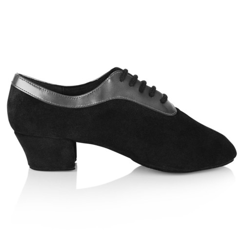 Ray Rose - Sapatos instrutor de dança 417 Solar - Camurça/Laca Preto - 4 cm Practice [UK 4]