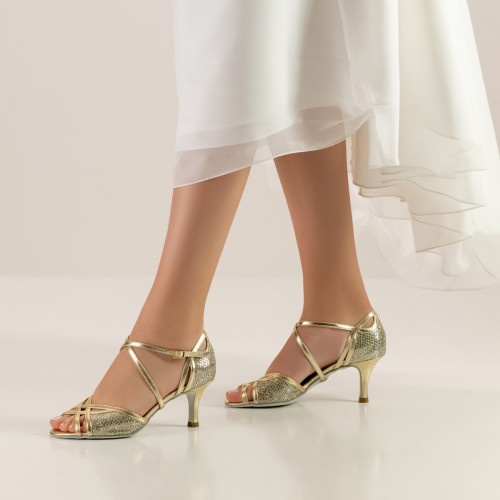 Nueva Epoca Mulheres Sapatos de Dança Rose - Pele Platina - 6 cm