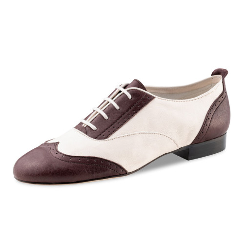 Werner Kern Mulheres Trainer Sapatos de dança Taylor LS - Cor: Barolo/Creme - Sohle: Pele - Gr&ouml;&szlig;e: EU 38