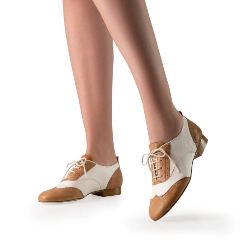 Werner Kern Mujeres Trainer Zapatos de Baile Taylor LS - Color: Caramel/Creme - Sohle: Cuero - Talla: EU 38 2/3