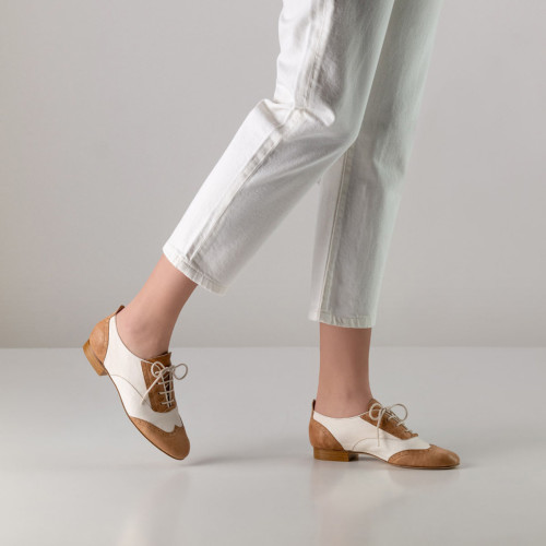 Werner Kern Mujeres Trainer Zapatos de Baile Taylor LS - Color: Caramel/Creme - Sohle: Cuero - Talla: EU 37 1/3
