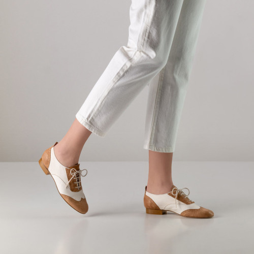 Werner Kern Damen Trainer Tanzschuhe Taylor LS - Farbe: Caramel/Creme - Sohle: Leder - Größe: EU 38