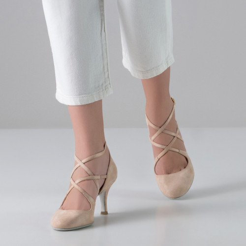 Nueva Epoca Women´s dance shoes Valeria - Beige - 7 cm