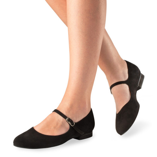 Werner Kern Femmes Chaussures de Danse Vega - Suéde Noir Micro-Heel [UK 6,5]