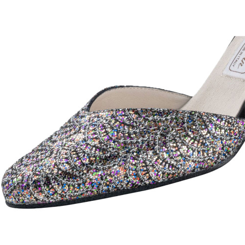 Werner Kern Women´s dance shoes Betty - Brocade Silver Multi - Size: UK 5