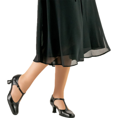 Werner Kern Femmes Chaussures de Danse Celine - Cuir Noir - 5,5 cm  - Größe: UK 5