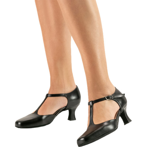 Werner Kern Women´s dance shoes Celine - Black Leather - 5,5 cm  - Größe: UK 3
