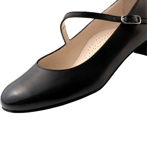 Werner Kern Women´s dance shoes Cindy - Black Leather - 3,4 cm [UK 6,5]