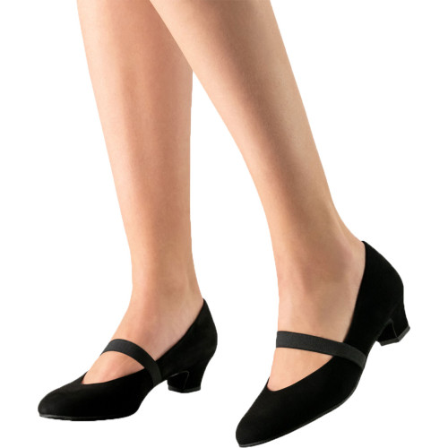 Werner Kern Mulheres Sapatos de Dança Daniela - Camurça Preto - 3,4 cm [UK 5,5]