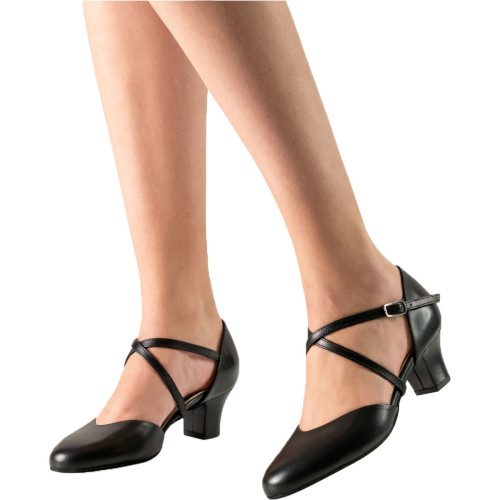 Werner Kern Femmes Chaussures de Danse Debby - Cuir Noir - 4,5 cm  - Größe: UK 4,5