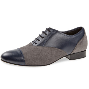 Diamant Hommes Chaussures de Danse 077-025-455 - Cuir/Suède Bleu/Gris - Large   - Größe: UK 8,5