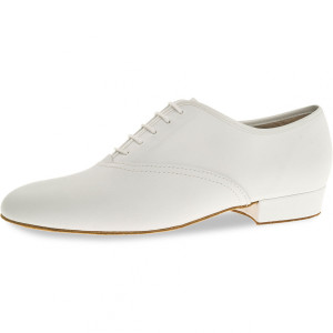 Diamant Hommes Chaussures de Danse 078-075-033-A - Cuir Blanc - 2 cm