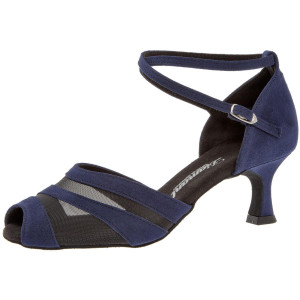 Diamant Sapatos de Dança 102-077-135 - Camurça/Mesh Royal-Azul - 5 cm Flare  - Größe: UK 6