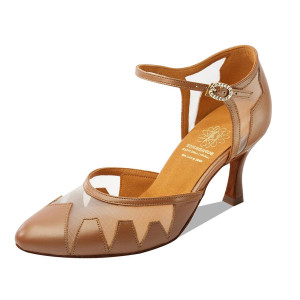 Supadance - Ladies Dance Shoes 1040 - Caramel Leather/Mesh