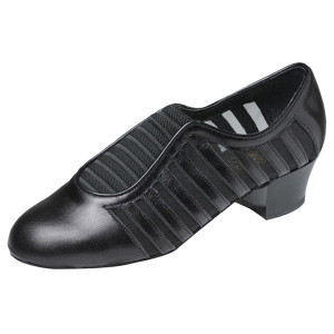 Supadance Ladies Practice Shoes 1047 - Black Leather/Mesh - 1,5" Bloc-Heel [UK 5]