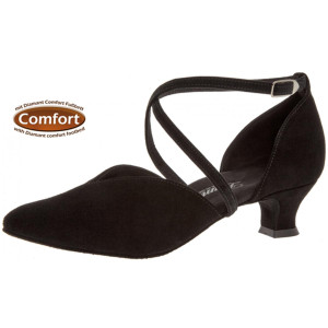 Diamant Mujeres Zapatos de Baile 107-013-001 - Ante Negro - 4,2 cm Spanish  - Größe: UK 4,5