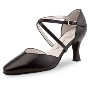 Werner Kern Femmes Chaussures de Danse Patty - Cuir Noir - 6,5 cm  - Größe: UK 5,5