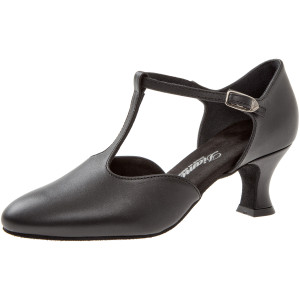 Diamant Damen Tanzschuhe 053-006-034 - Leder Schwarz - 5,5 cm