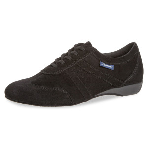 Diamant Homens Ballroom Sneakers 133-226-001 - Camurça Preto - 2,5 cm