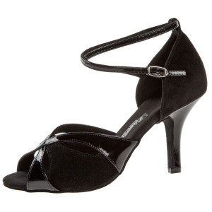 Diamant Mujeres Zapatos de Baile 141-058-020 - Charol/Ante Negro - 7,5 cm Slim [UK 4,5]