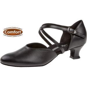 Diamant Women´s dance shoes 148-112-034 - Black Leather - Extra Wide - 4,2 cm Spanish  - Größe: UK 4,5