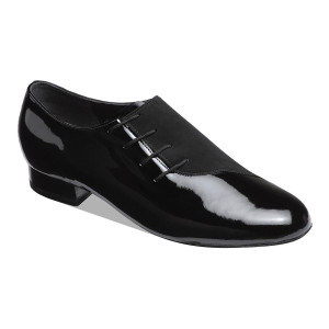 Supadance Hommes Chaussures de Danse 6901 - Vernis/Nubuck Noir - 2,5 cm