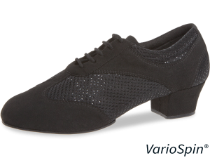 Diamant - Ladies Practice Shoes 188-234-548-V - Microfibre/Glitter Black - 3,7 cm