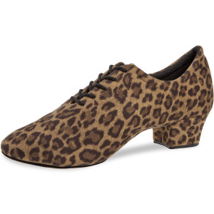 Diamant Damen Tanzschuhe 189-134-597 - Microfaser Leopard - 3,7 cm