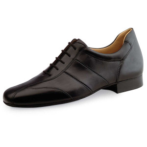 Werner Kern Hommes Chaussures de Danse Crotone - Cuir Noir - 2 cm