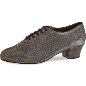 Diamant Ladies Practice Shoes 093-034-509-A - Brocade Black-Silver - 3,7 cm Cuban [UK 5,5]