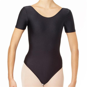 Intermezzo Dames Ballet Turnpakje/Leotard met ronde nek en mouven kort 3050 Bodyly Mc - Navy Blauw (019) - Maat: XXL