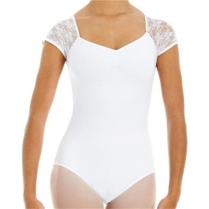 Intermezzo Damen Ballett Body/Trikot mit Ärmeln kurz 31125 Bodyblondcor