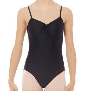 Intermezzo Damen Ballett Body/Trikot mit Spaghetti-Tr&auml;gern 3304 Bodylystrap F - Schwarz (037) - Größe: S