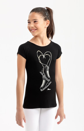 Intermezzo Ladies T-Shirt short sleeves with round neck and Skating Motif 6372 Camice