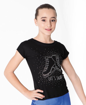 Intermezzo Meisjes Top/Shirt kort mouven met Skating Motief 6479 Cambotbri