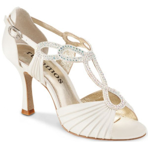 Rummos Women´s dance shoes Elite Ingrid - Ivory Satin - 6 cm