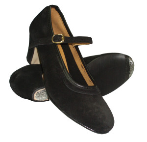 Intermezzo Ladies/Girls Flamenco Shoes 7233 Basico Ante Hebilla