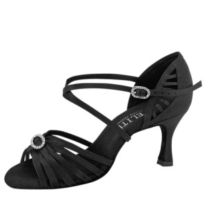 Rummos Dames Dansschoenen Elite Celine 041 - Satijn Zwart - 6 cm