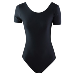 Intermezzo Ladies Ballet Body/Leotard with round neck and sleeves short 3050 Bodyly Mc - Black (037) - Size: XXL