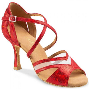 Rummos Mulheres Sapatos de Dança Doris - Pele Vermelho - 5 cm