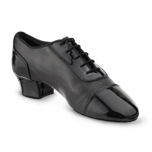 Rummos Herren Latein Tanzschuhe Triumph - Leder/Lack Schwarz - 4,5 cm
